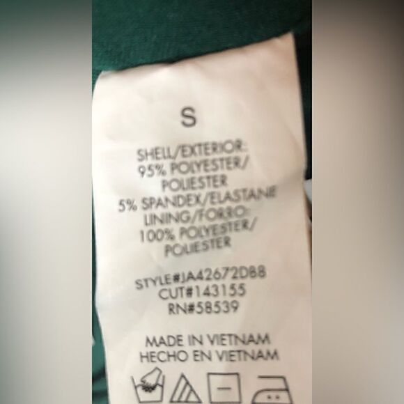 NWT Xtraordinary Pretty Women Green Short Dress Wavy Front Design Double Skirt - Picture 8 of 9